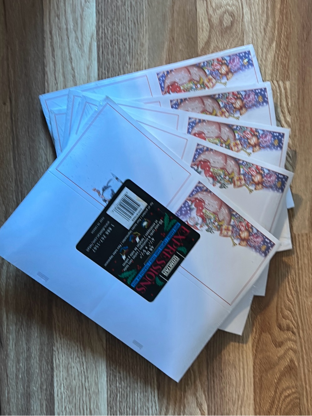 Expressions White Christmas Note Cards Computer Ready for Any Printer
